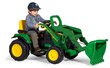 Vienvietis vaikiškas elektrinis traktorius Peg Perego John Deere Ground Loader, žalias/geltonas kaina ir informacija | Elektromobiliai vaikams | pigu.lt