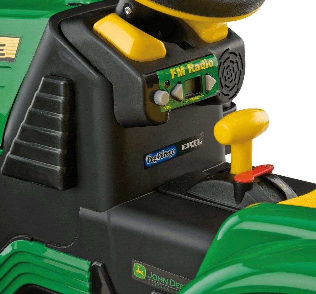 Vienvietis vaikiškas elektrinis traktorius Peg Perego John Deere Ground Loader, žalias/geltonas цена и информация | Elektromobiliai vaikams | pigu.lt