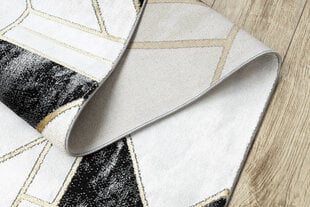 Бегун EMERALD эксклюзивный 1015 гламур, стильный Мрамор, геометричес черный / золото 70 cm цена и информация | Ковры | pigu.lt