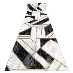 Бегун EMERALD эксклюзивный 1015 гламур, стильный Мрамор, геометричес черный / золото 80 cm цена и информация | Ковры | pigu.lt
