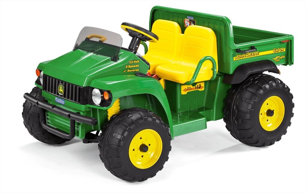 Dvivietis vaikiškas elektromobilis Peg Perego John Deere Gator HPX, žalias/geltonas kaina ir informacija | Elektromobiliai vaikams | pigu.lt