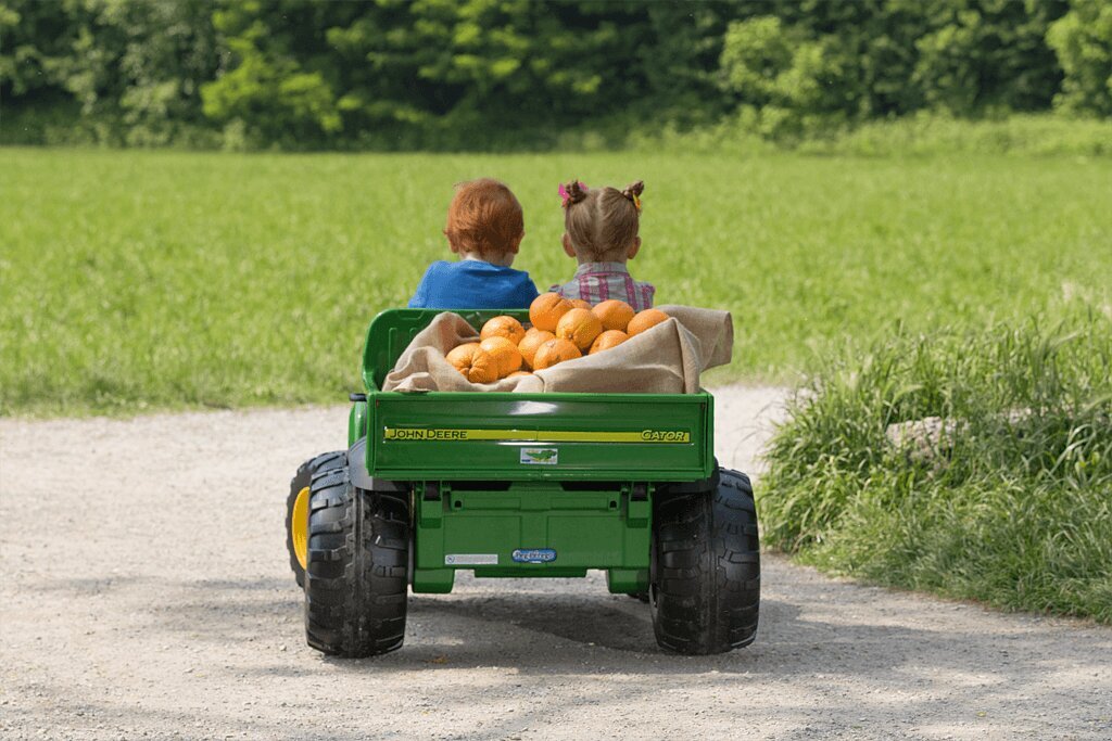 Dvivietis vaikiškas elektromobilis Peg Perego John Deere Gator HPX, žalias/geltonas kaina ir informacija | Elektromobiliai vaikams | pigu.lt