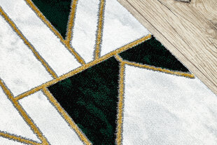 Бегун EMERALD эксклюзивный 1015 гламур, стильный Мрамор, геометричес бутылочно-зеленый / золото 70 cm цена и информация | Ковры | pigu.lt