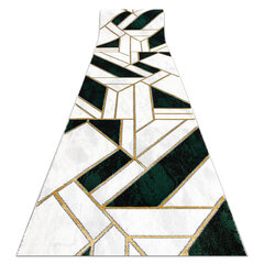 Бегун EMERALD эксклюзивный 1015 гламур, стильный Мрамор, геометричес бутылочно-зеленый / золото 70 cm цена и информация | Ковры | pigu.lt