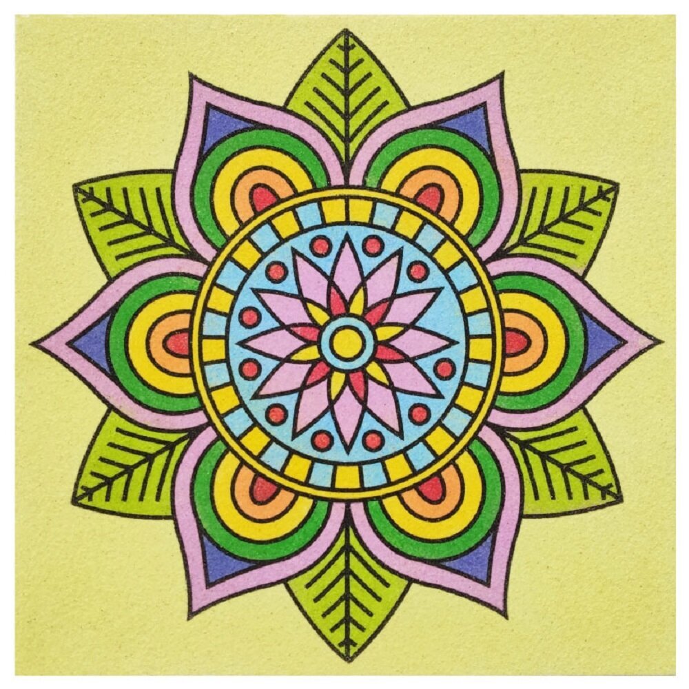 Rinkinys smėlio tapybai Arenart, Mandala 14 SP-346, 30x30cm kaina ir informacija | Piešimo, tapybos, lipdymo reikmenys | pigu.lt