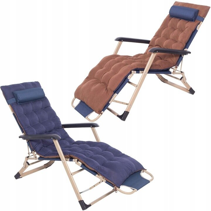Lauko kėdė-gultas Fluxar home GL0038, mėlyna kaina ir informacija | Lauko kėdės, foteliai, pufai | pigu.lt