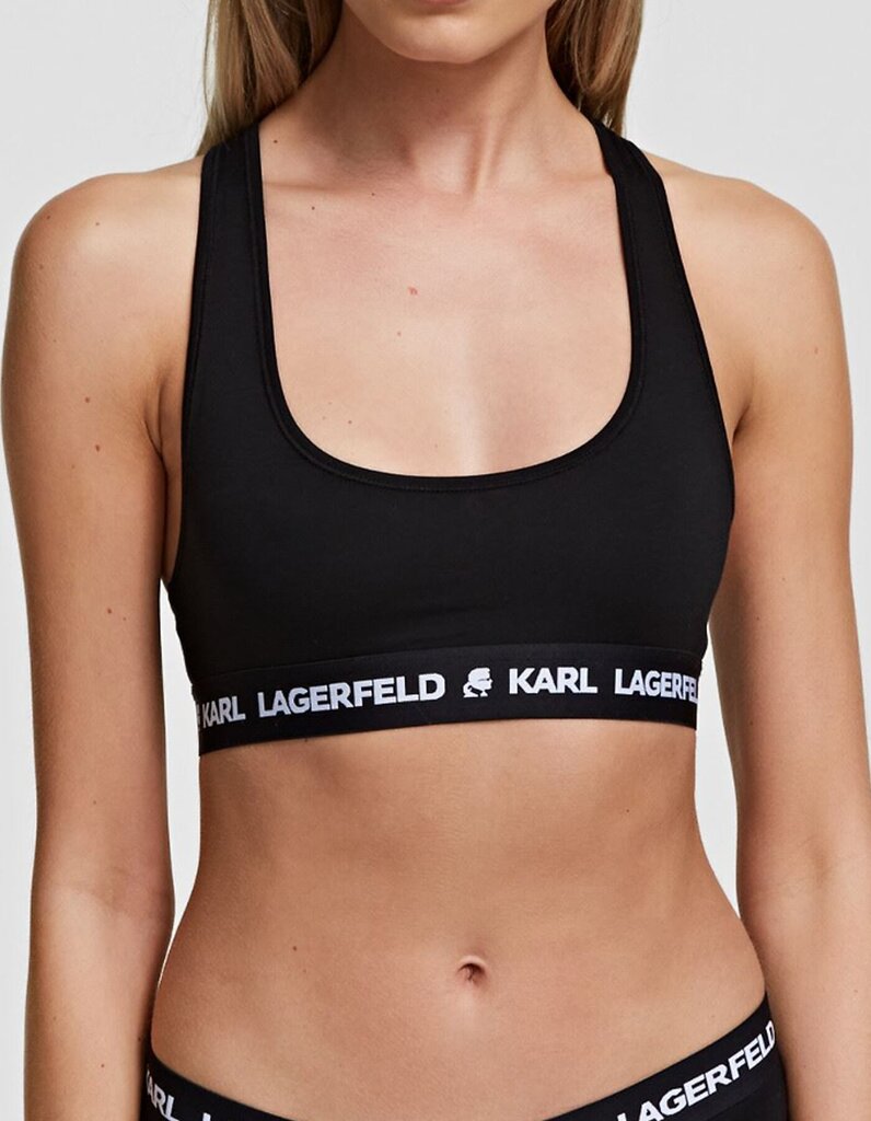 Karl Lagerfeld liemenėlė moterims Logo Sports 545003401, juodos kaina ir informacija | Liemenėlės | pigu.lt