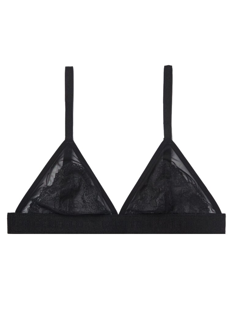 Karl Lagerfeld liemenėlė moterims Triangle Lace 545004729, juoda цена и информация | Liemenėlės | pigu.lt