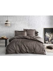 Комплект постельного белья TIVOLYO Jacquard Banded Brown Family Size Duvet Cover Set  цена и информация | Комплекты постельного белья | pigu.lt