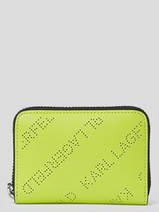 Кошелёк Karl Lagerfeld K/punched Small Zip Lime цена и информация | Женские кошельки, держатели для карточек | pigu.lt