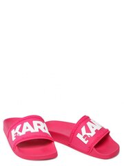 Шлепанцы Karl Lagerfeld Kondo Karl Logo Slid Fuschia Pink цена и информация | Женские тапочки | pigu.lt