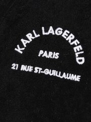 Халат Karl Lagerfeld Unisex Address Logo Towelling Black цена и информация | Женские халаты | pigu.lt