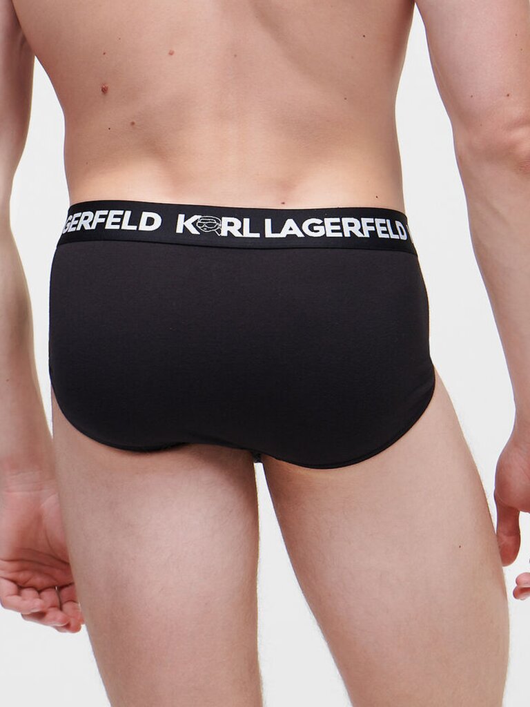 Karl Lagerfeld apatiniai vyrams Ikonik 2.0 Brief 230M2104 545009707, juodi/balti, 3vnt. kaina ir informacija | Trumpikės | pigu.lt