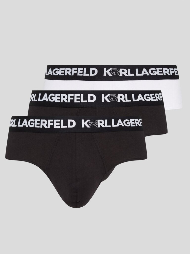 Karl Lagerfeld apatiniai vyrams Ikonik 2.0 Brief 230M2104 545009707, juodi/balti, 3vnt. kaina ir informacija | Trumpikės | pigu.lt