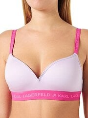 Бюстгальтер Karl Lagerfeld Logo Padded Pastel Lilac 230W2108 545010054 цена и информация | Бюстгальтеры | pigu.lt