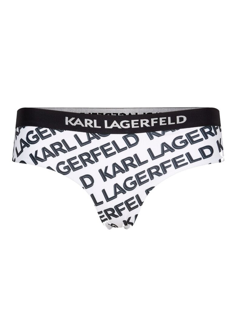 Karl Lagerfeld Bikini kelnaitės Logo Elastic Diagonal 545009850, baltos цена и информация | Maudymosi kostiumėliai | pigu.lt