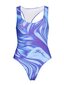 Karl Lagerfeld maudymosi kostiumėlis moterims Asymmetrical Aop Swirl 545010070, mėlynas kaina ir informacija | Maudymosi kostiumėliai | pigu.lt