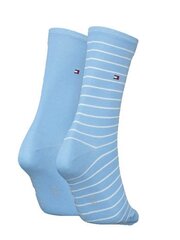 Носки Tommy Hilfiger, Stripe Light Blue Marsh Mallow, 2 шт цена и информация | Женские носки | pigu.lt