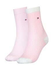 Носки Tommy Hilfiger, Stripe Light Pink, 2 шт цена и информация | Женские носки | pigu.lt