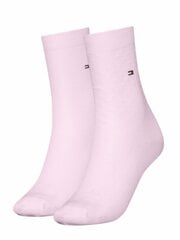 Kojinės moterims Tommy Hilfiger, rožinės, 2 poros kaina ir informacija | Moteriškos kojinės | pigu.lt