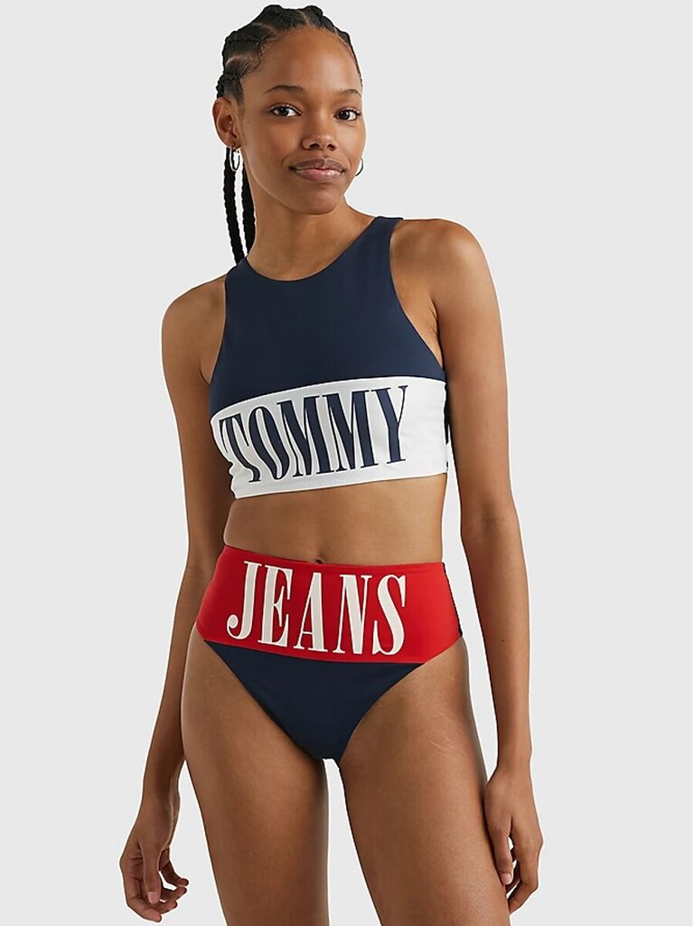 Tommy Hilfiger bikini kelnaitės moterims Hw Cheeky Logo 545663415, mėlynos цена и информация | Maudymosi kostiumėliai | pigu.lt