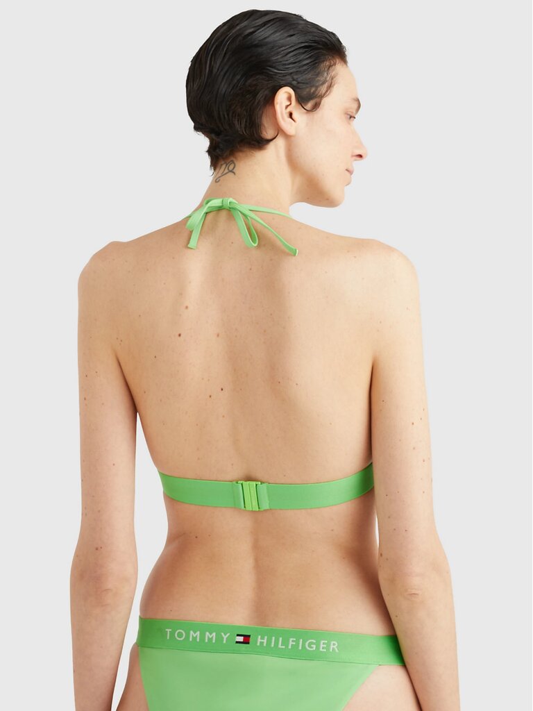 Tommy Hilfiger bikinio viršutinė dalis Triangle Fixed Foam 545663439, žalia цена и информация | Maudymosi kostiumėliai | pigu.lt