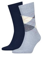Kojinės vyrams Tommy Hilfiger, mėlynos, 2 poros kaina ir informacija | Vyriškos kojinės | pigu.lt