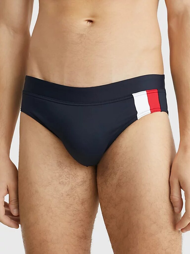 Tommy Hilfiger maudymosi glaudės vyrams Signature Tape Brief Desert Sky UM0UM02748DW5, mėlynos kaina ir informacija | Maudymosi šortai, glaudės | pigu.lt