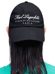 Kepurė su snapeliu Karl Lagerfeld Hotel Karl Black 231W3403 545010819 kaina ir informacija | Kepurės moterims | pigu.lt