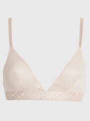 Бюстгальтер Tommy Hilfiger TH Monogram Lace Unlined Triangle Misty Blush цена и информация | Бюстгальтеры | pigu.lt