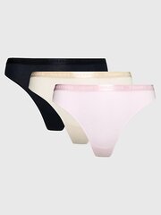 Трусы Tommy Hilfiger 3 Pack Waistband Logo Thong (Ext Sizes) Multi UW0UW044800VX 545665605 цена и информация | Трусики | pigu.lt