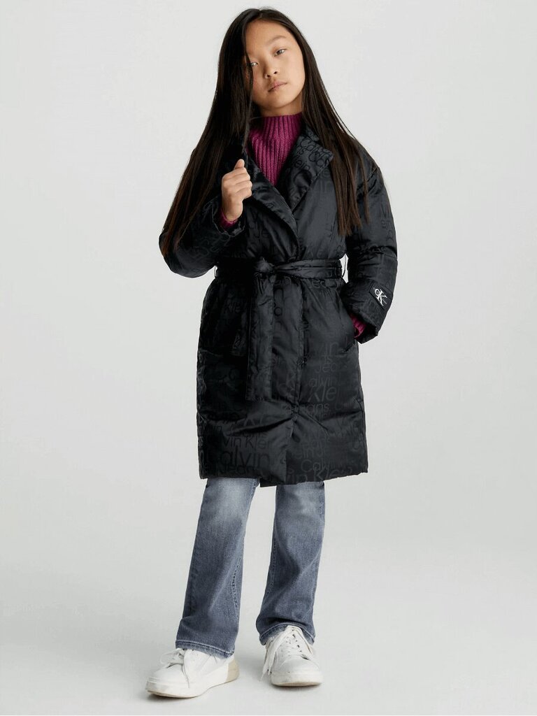 Calvin Klein striukė mergaitėms IG0IG02247BEH 520883273, juoda цена и информация | Striukės, paltai mergaitėms | pigu.lt