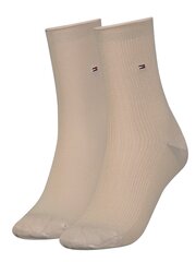 Kojinės moterims Tommy Hilfiger, smėlio spalvos kaina ir informacija | Moteriškos kojinės | pigu.lt
