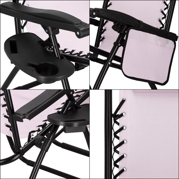 Lauko kėdė-gultas Fluxar home GL0041, rožinė kaina ir informacija | Lauko kėdės, foteliai, pufai | pigu.lt