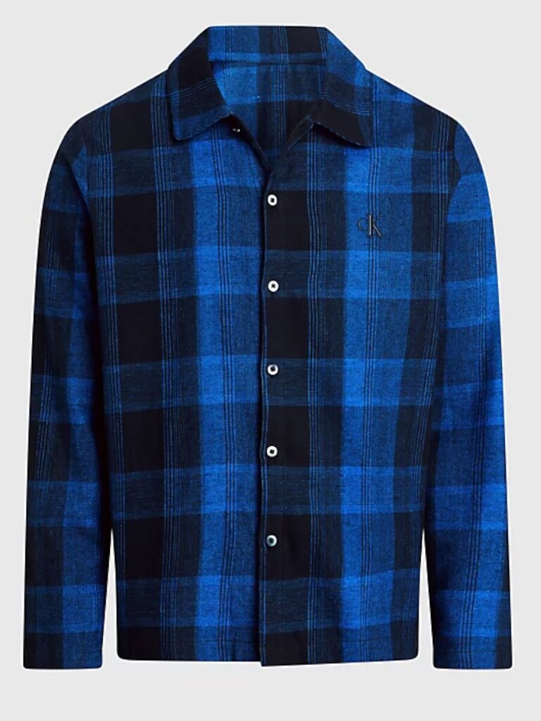 Calvin Klein pižamos marškinėliai vyrams Button Down 000NM2461EFXA, mėlyni цена и информация | Vyriški chalatai, pižamos | pigu.lt