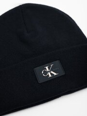 Шапка CALVIN KLEIN Monologo Patch Non-Rib Beanie K50K511743BEH 545010575 цена и информация | Мужские шарфы, шапки, перчатки | pigu.lt