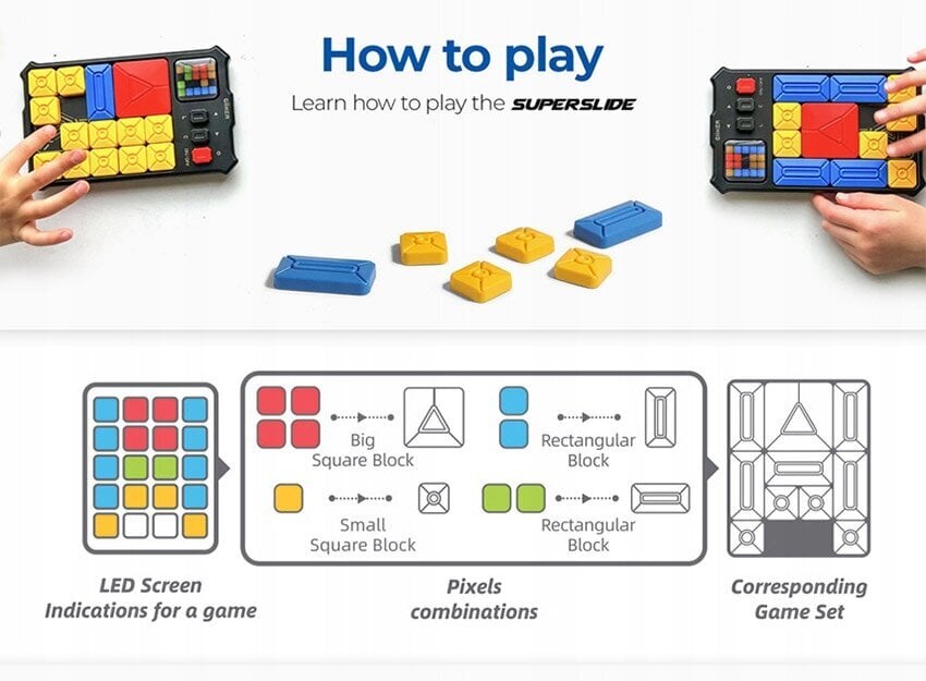 Interaktyvi konsolė loginiams žaidimams Giiker Super Slide kaina ir informacija | Stalo žaidimai, galvosūkiai | pigu.lt