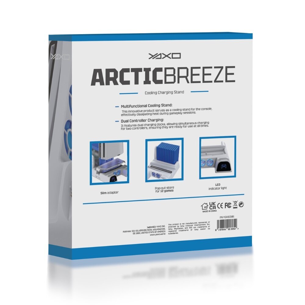 Yaxo Arctic Breeze PS5 YGABCB01 kaina ir informacija | Žaidimų kompiuterių priedai | pigu.lt