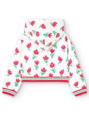 Свитшот BOBOLI Flowers Off White 418160 520239268 цена и информация | Свитеры, жилетки, пиджаки для девочек | pigu.lt