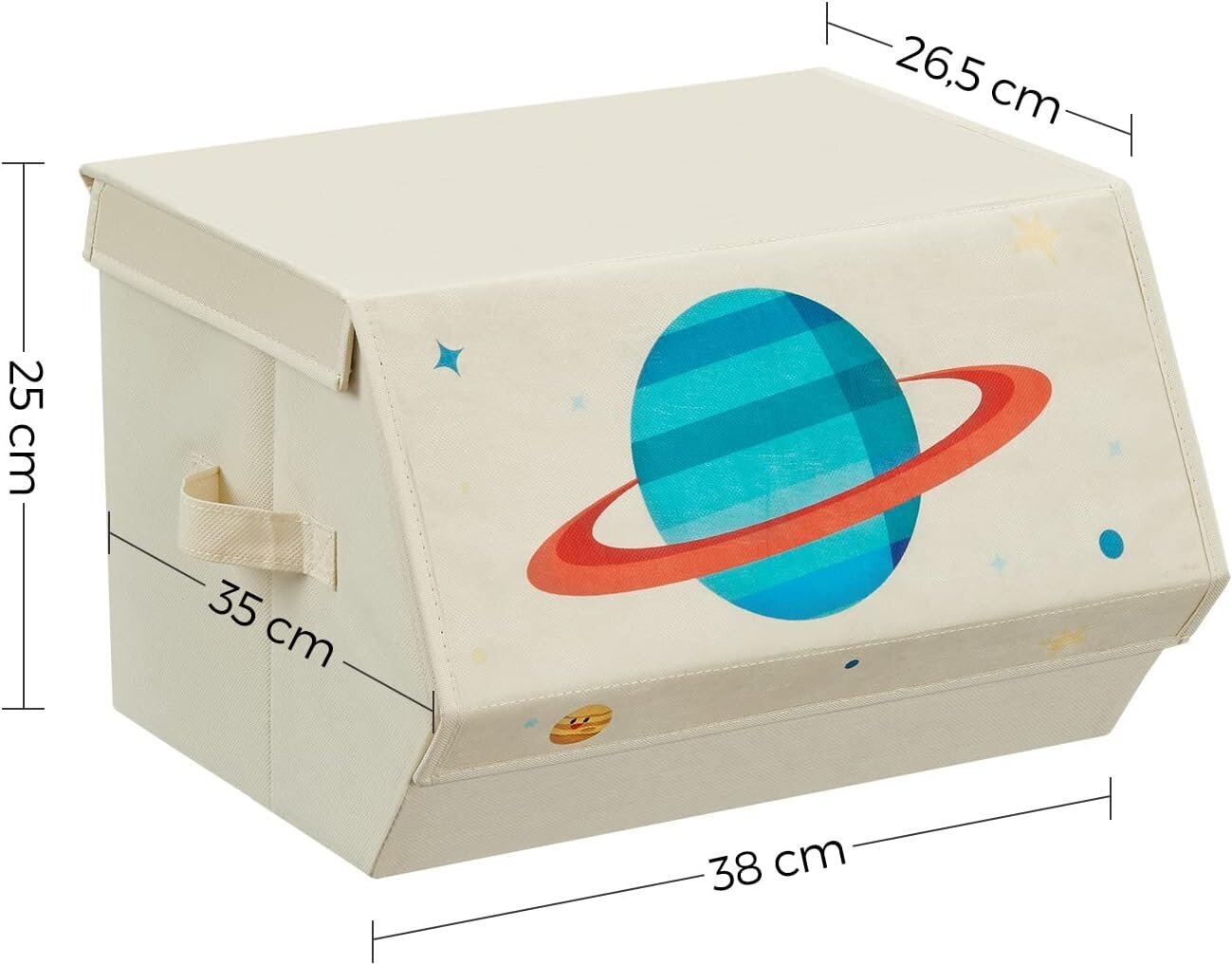 Songmics vaikiška sulankstoma daiktadėžė RLB700M01, 38x35x25 cm, 3 vnt. kaina ir informacija | Daiktadėžės | pigu.lt