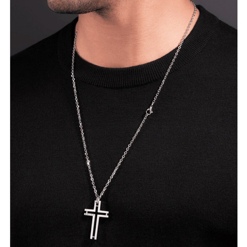 Vėrinys + pakabukas Police Framed Necklace For Men PEAGN0005305 PEAGN0005305 kaina ir informacija | Kaklo papuošalai | pigu.lt