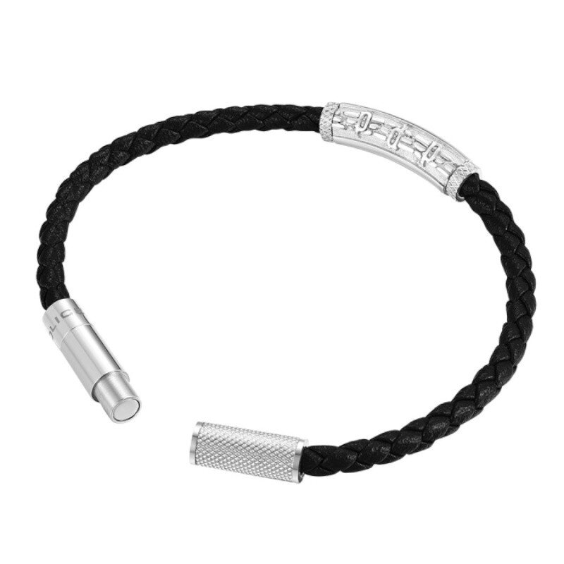 Apyrankė Police Warren Black Leather With Stainless Steel Wing Logo Gents Bracelet PEAGB0033601 PEAGB0033601 цена и информация | Kaklo papuošalai | pigu.lt