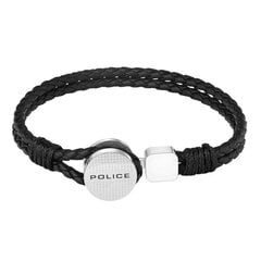 Apyrankė Police - Deep-Set Bracelet for Men Stainless Steel With Leather PEAGB0005801 PEAGB0005801 kaina ir informacija | Kaklo papuošalai | pigu.lt