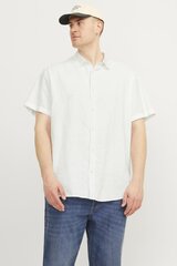 Льняная рубашка Jack &amp; Jones 12253721WHITE-XXL цена и информация | Рубашка мужская | pigu.lt