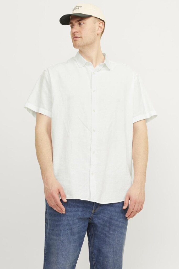 Marškiniai vyrams Jack & Jones 12253721, balti kaina ir informacija | Vyriški marškiniai | pigu.lt