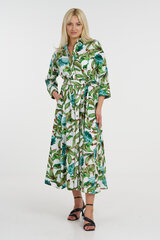 Женское платье Loriata 2592 Print 2592 563952091, зеленый цена и информация | Платья | pigu.lt