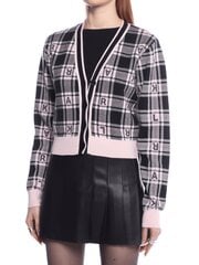 Кардиган Karl Lagerfeld Cropped Plaid Check Pink Black 240W2008 563760037, разноцветный цена и информация | Женские кофты | pigu.lt