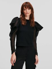 Джемпер Karl Lagerfeld Fabric Mix Black 240W1806 563760027, черный цена и информация | Свитера женские | pigu.lt