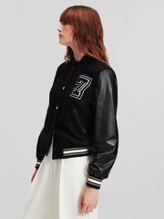 Куртка Karl Lagerfeld Varsity Bomber Black 240W1415 563760043, черный цена и информация | Женские куртки | pigu.lt