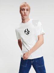 Marškinėliai vyrams Karl Lagerfield Jeans Monogram White 236D1704 563760199, balti kaina ir informacija | Vyriški marškinėliai | pigu.lt